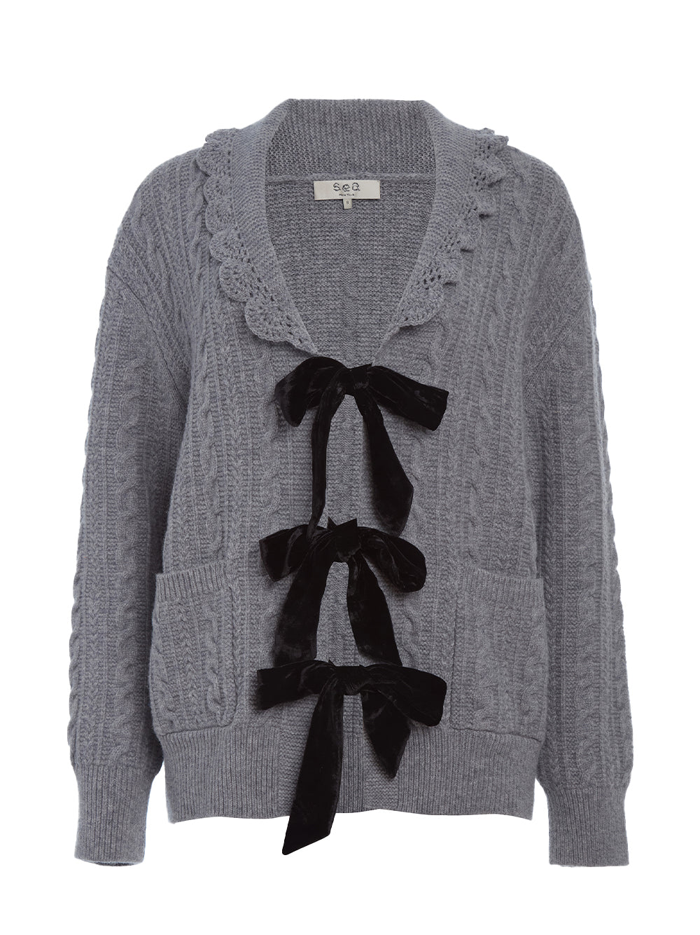 Mariella Knit Long Sleeve Cardigan (D2) Grey Grey