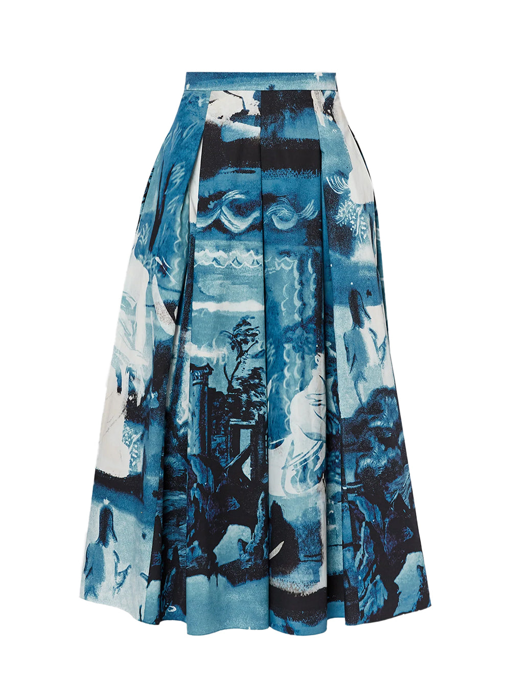 Pleated Midi Skirt Amneris Paint Eggshell