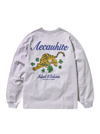 Clover Tiger Long Sleeve Light Grey