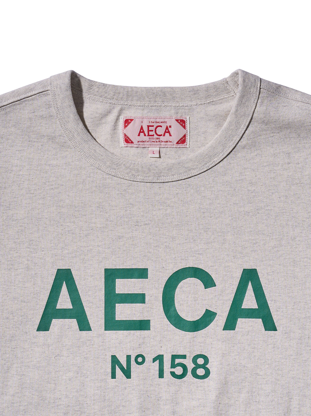 AECA Big Logo Tee (Oatmeal/Green)