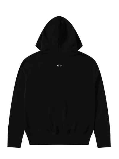 Unisex Reverse Black Heart Zip Hooded Sweatshirt (Black)