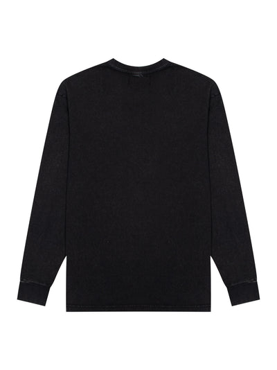 Acid Wash Long Sleeve T-Shirt (Black)