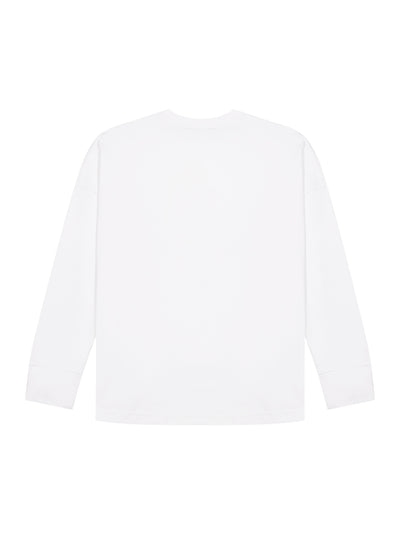 Acid Wash Long Sleeve T-Shirt (White)