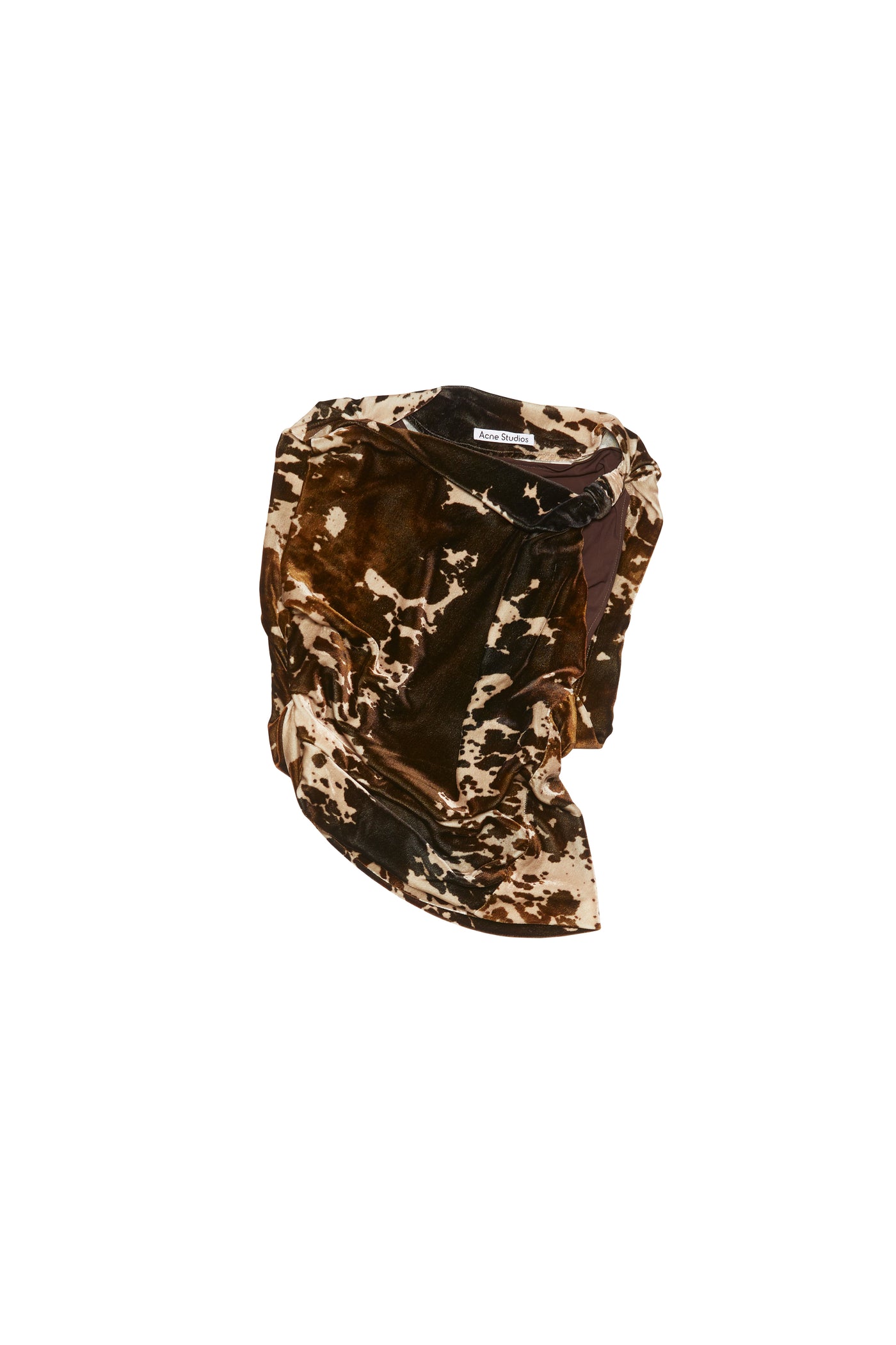 Cow Print Velvet Top (Dark Brown)