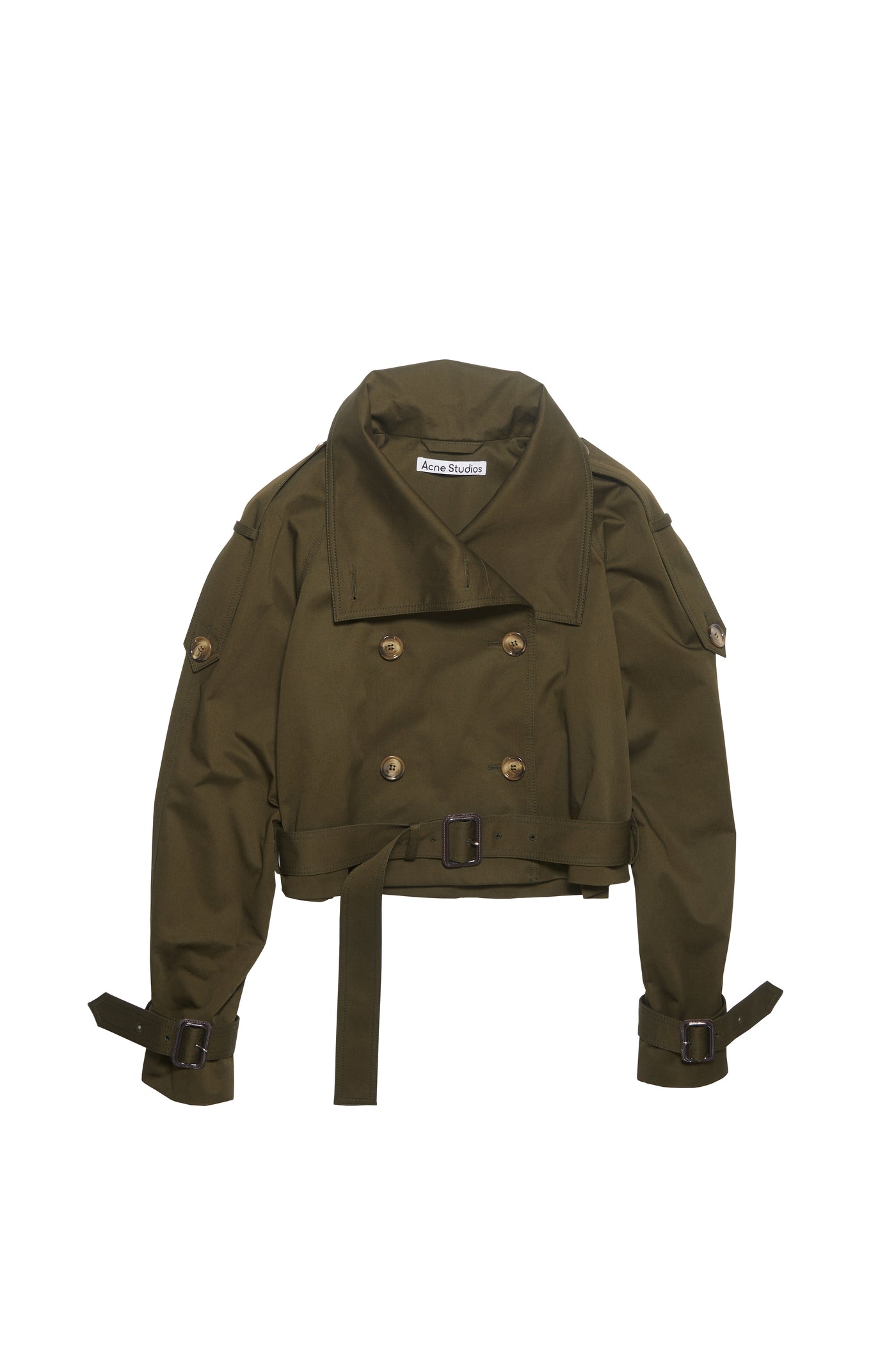 Double-Breasted Trench Jacket (Military Green)