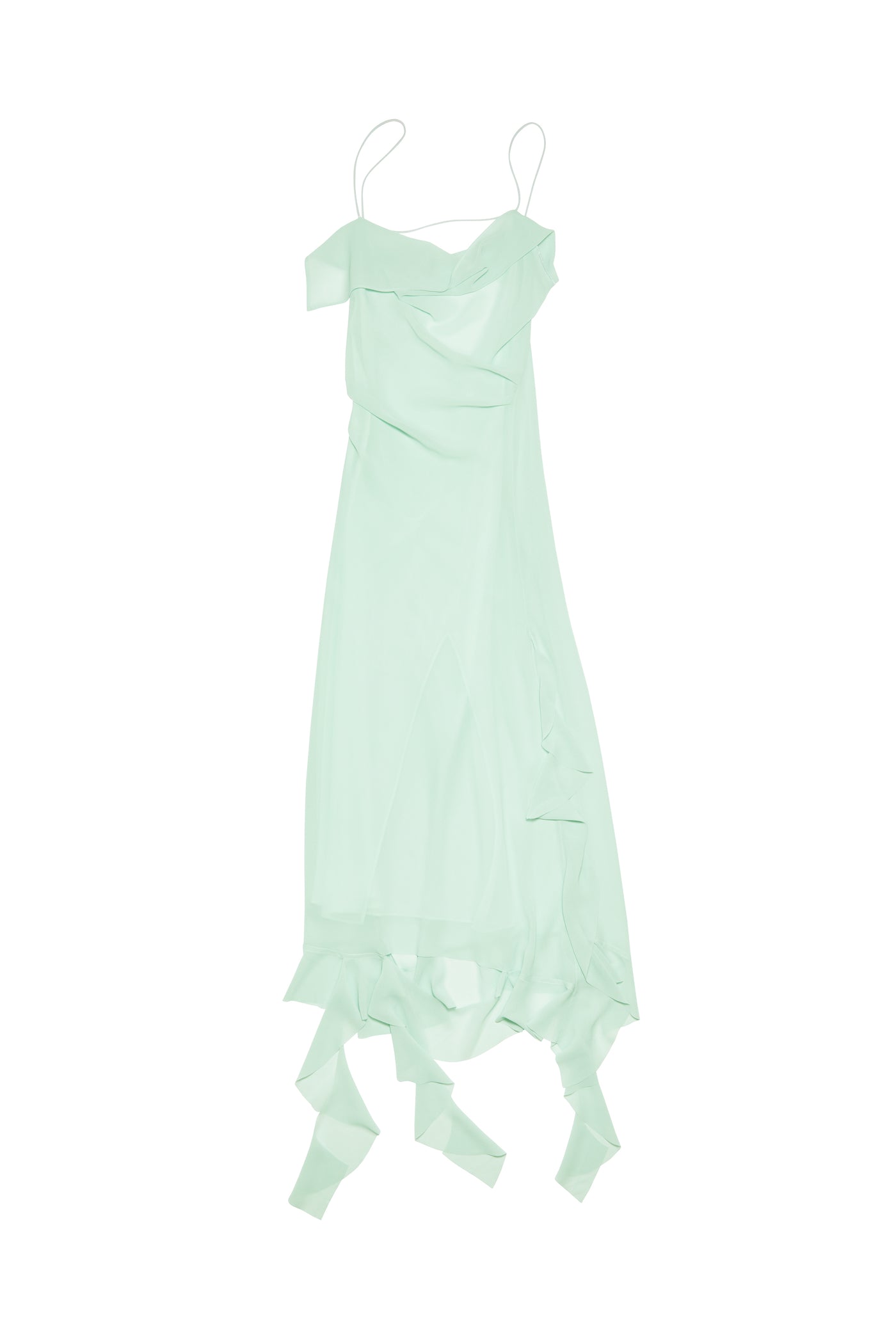 Ruffle Strap Dress (Caribbean Blue)