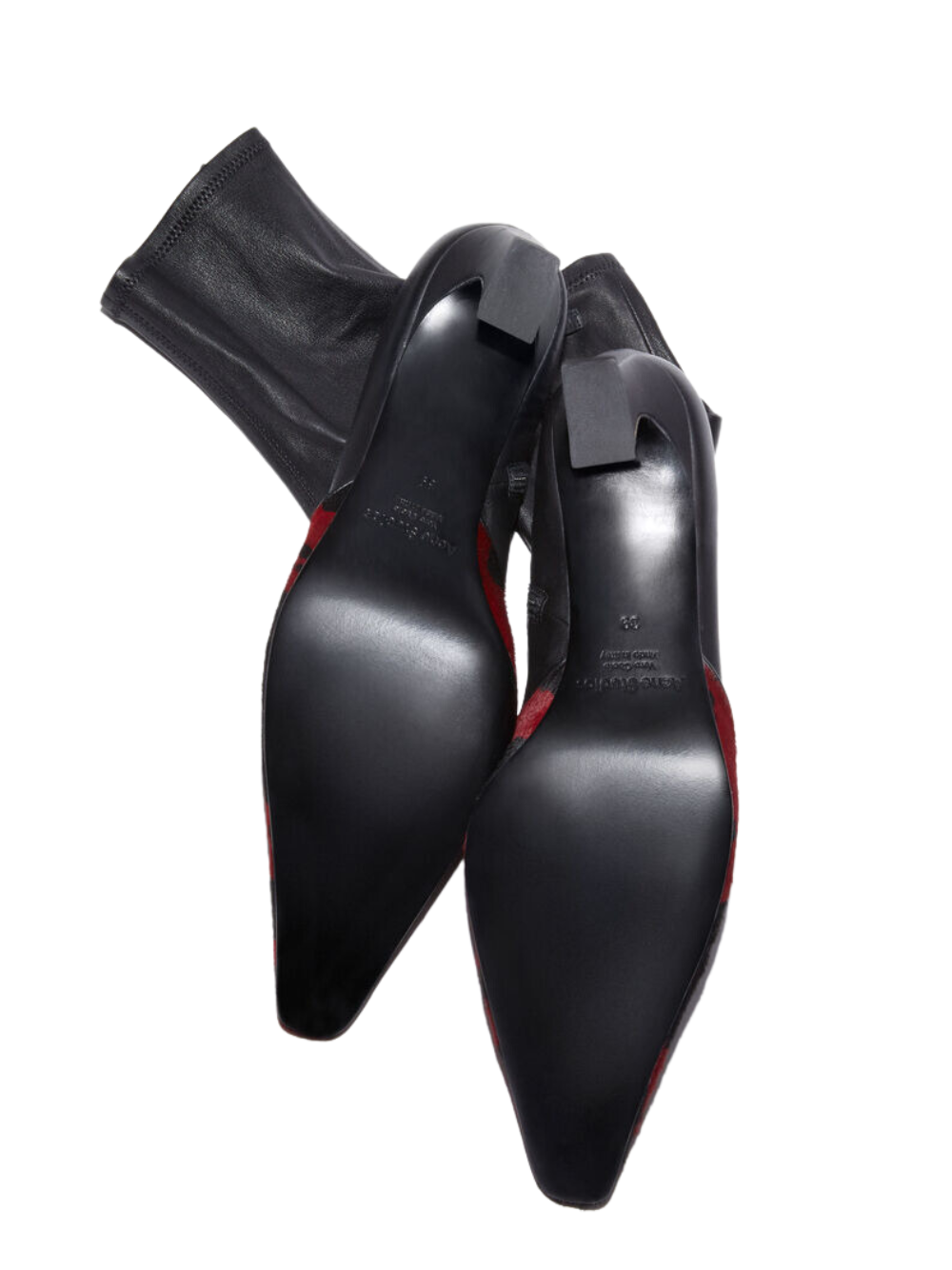 AcneStudios-LeatherPonyHeeledAnkleBoots-Red-3