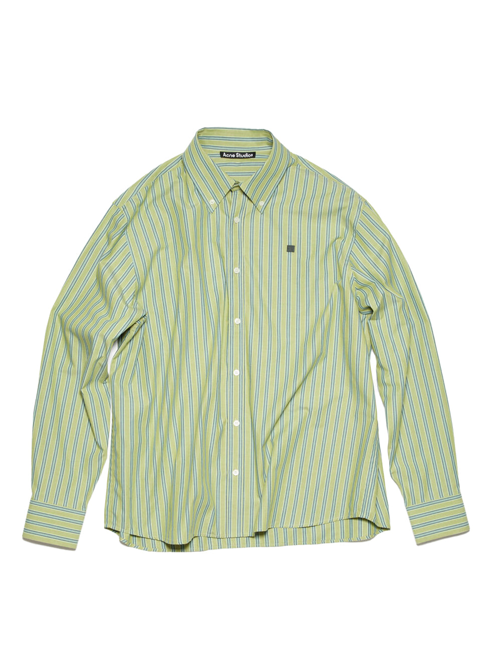 Stripe Button Up Shirt (Bright Green/Dark Green)