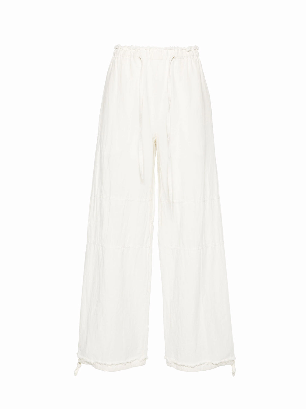 Relaxed Drawstring Trousers (Warm White)