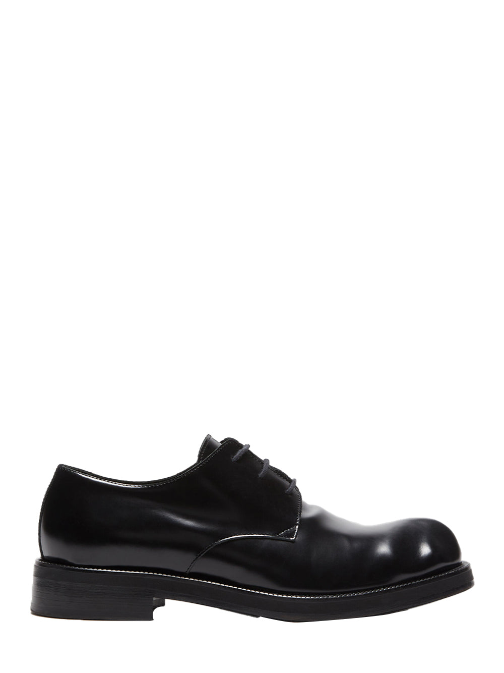 Leather Derby Shoes (Black/Black)