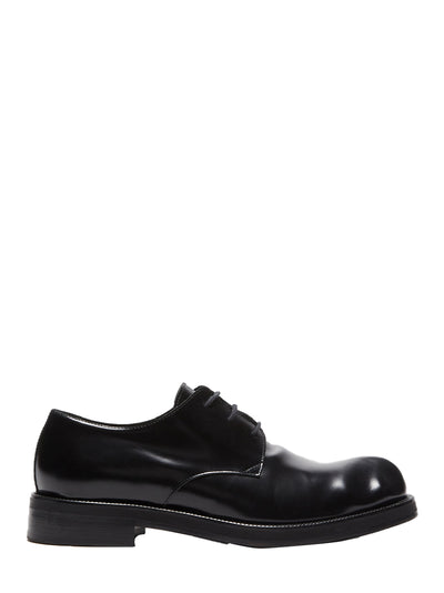 Leather Derby Shoes (Black/Black)