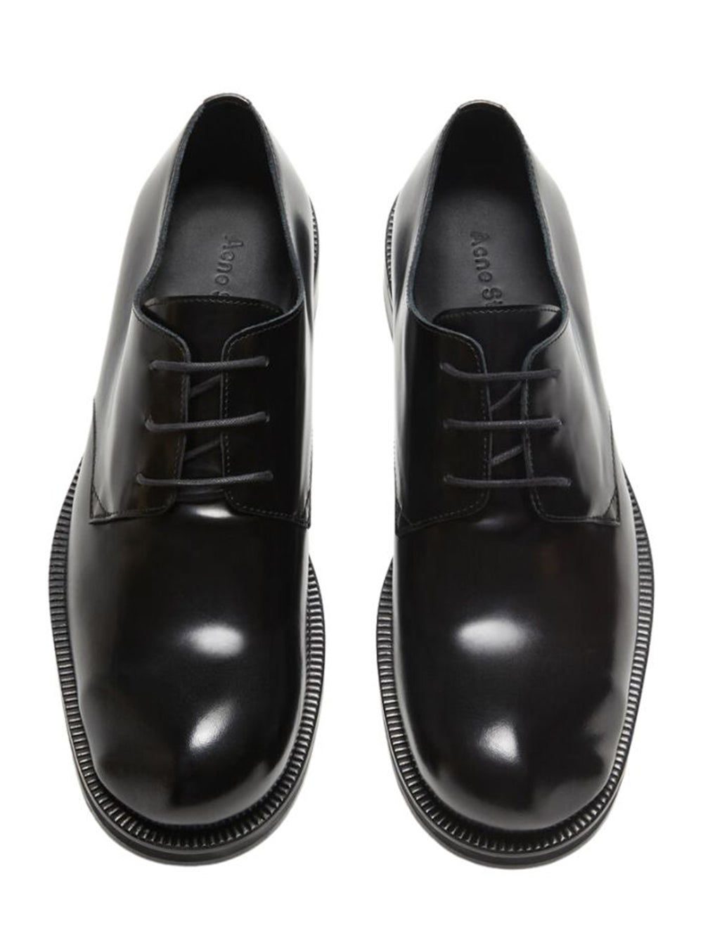 Leather Derby Shoes (Black/Black)