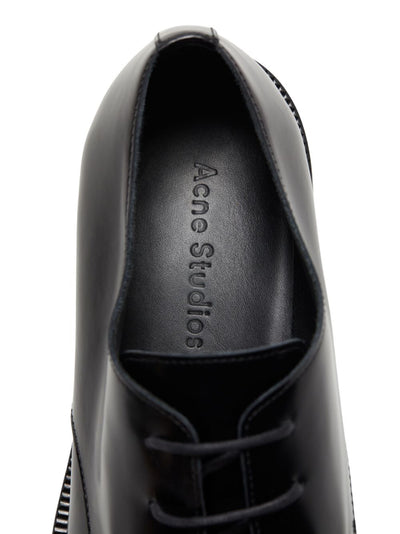 Leather Derby Shoes (Black/Black)