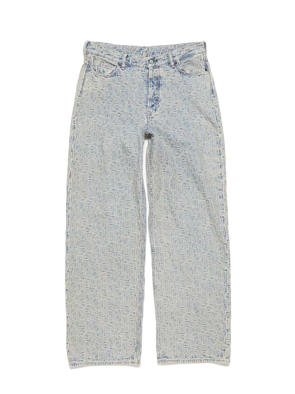 Monogram Loose Fit Jeans (Blue/Beige)
