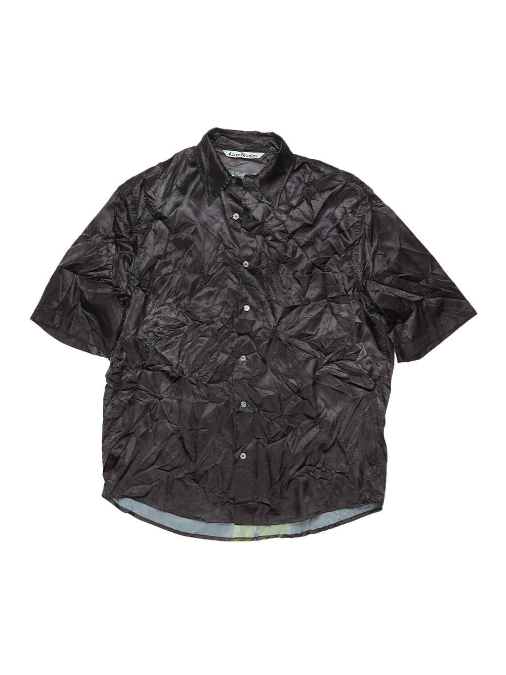 Printed Button-Up Shirt (Black)