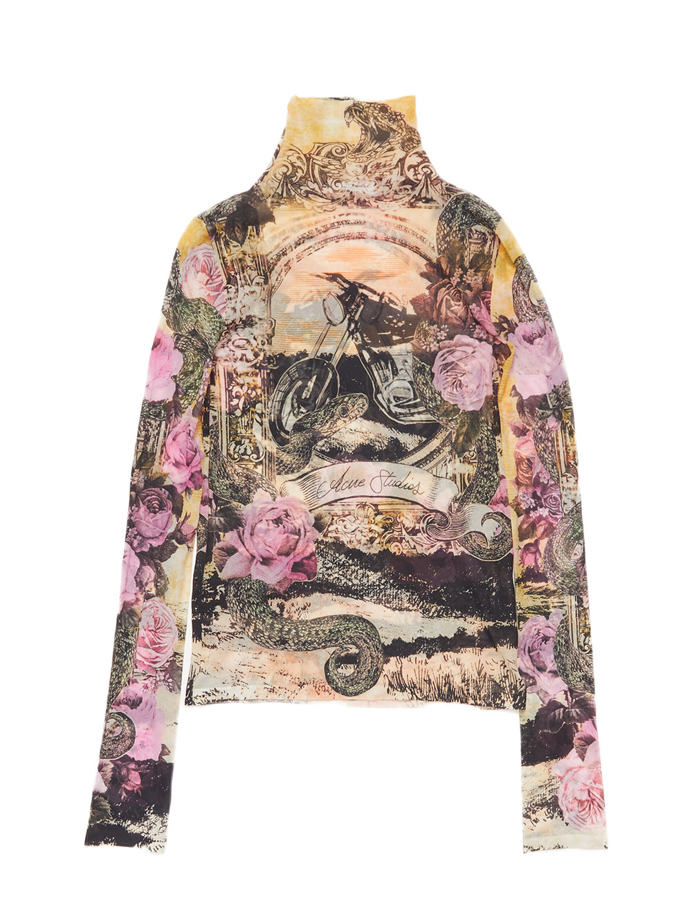 Printed Seamless T-Shirt (Pink Multicolor)