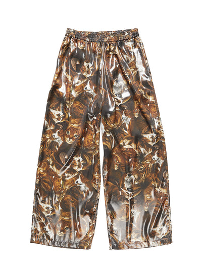 Printed Trousers (Brown Multicolor)