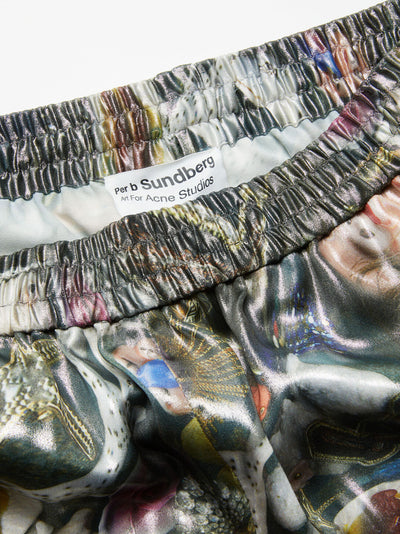 Printed Shorts (Black Multicolor)