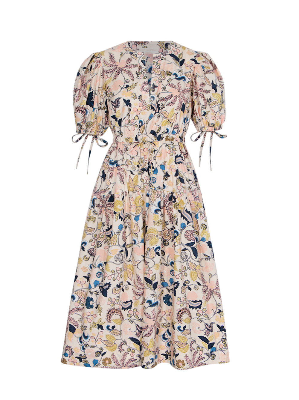Adriana Short Sleeve Midi Dress (Magnolia)