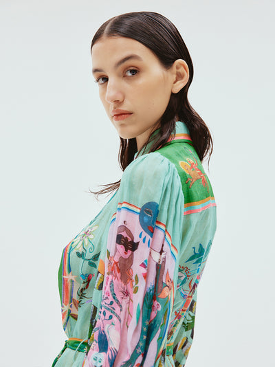 Evergreen Shirtdress Multi