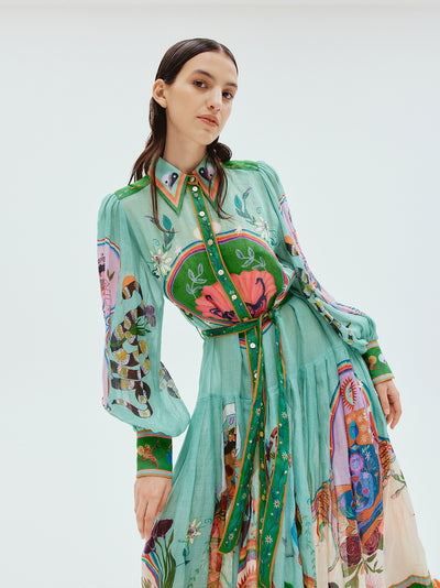 Evergreen Shirtdress Multi