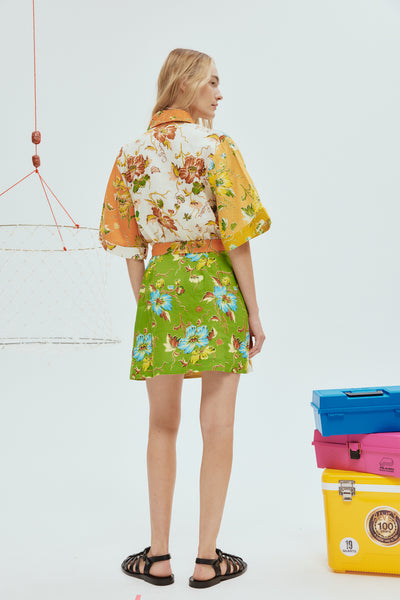 Hotel Lamu Spliced Mini Dress (Multi)