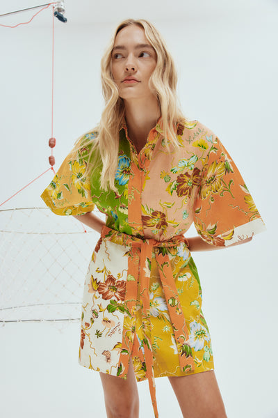 Hotel Lamu Spliced Mini Dress (Multi)