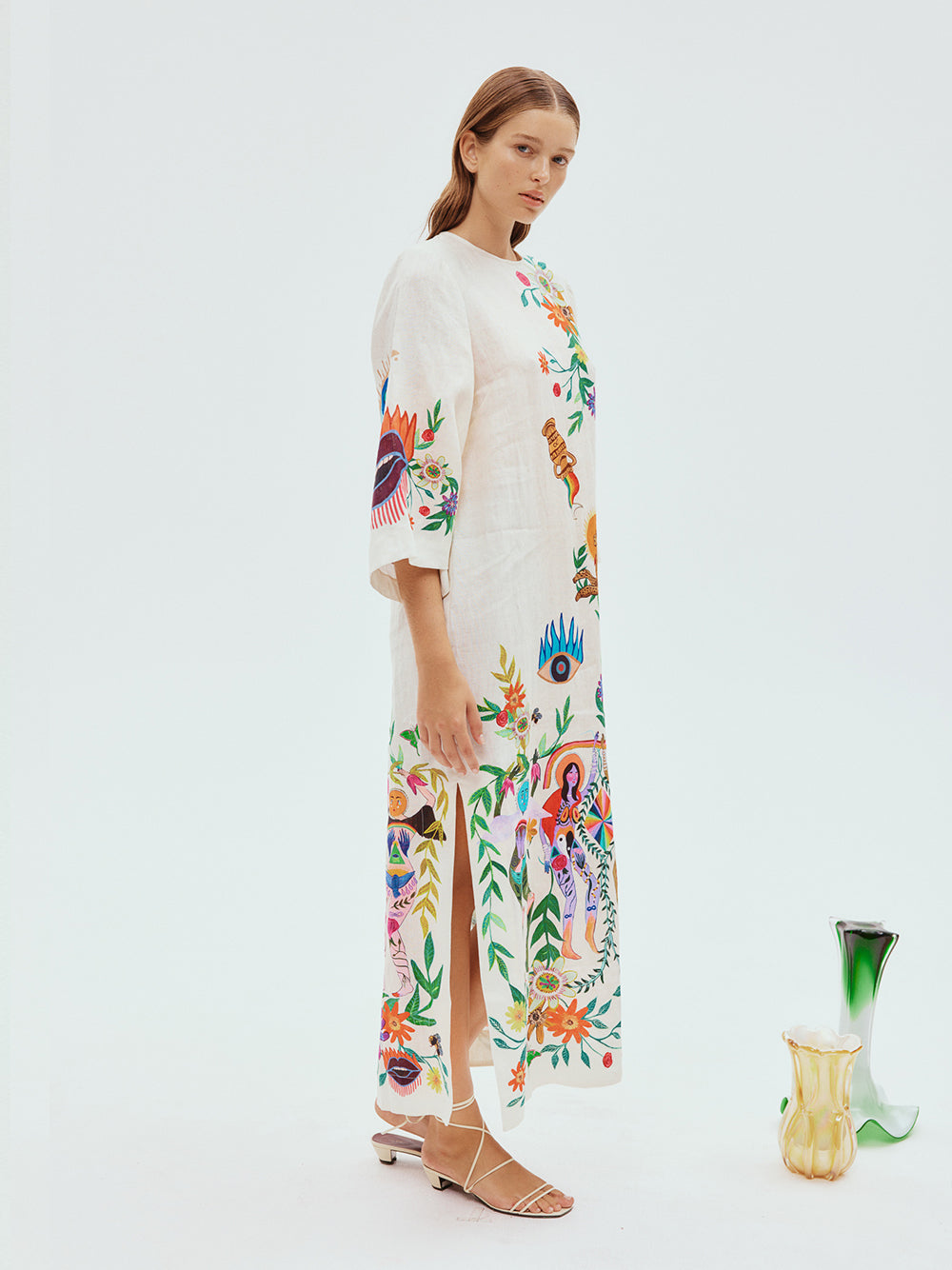 Meagan Midi Dress (Cream)