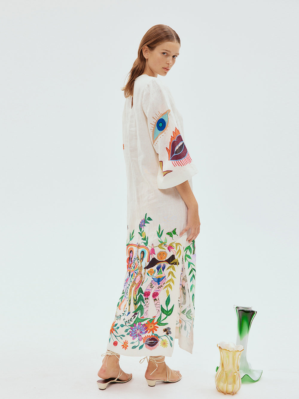 Meagan Midi Dress (Cream)