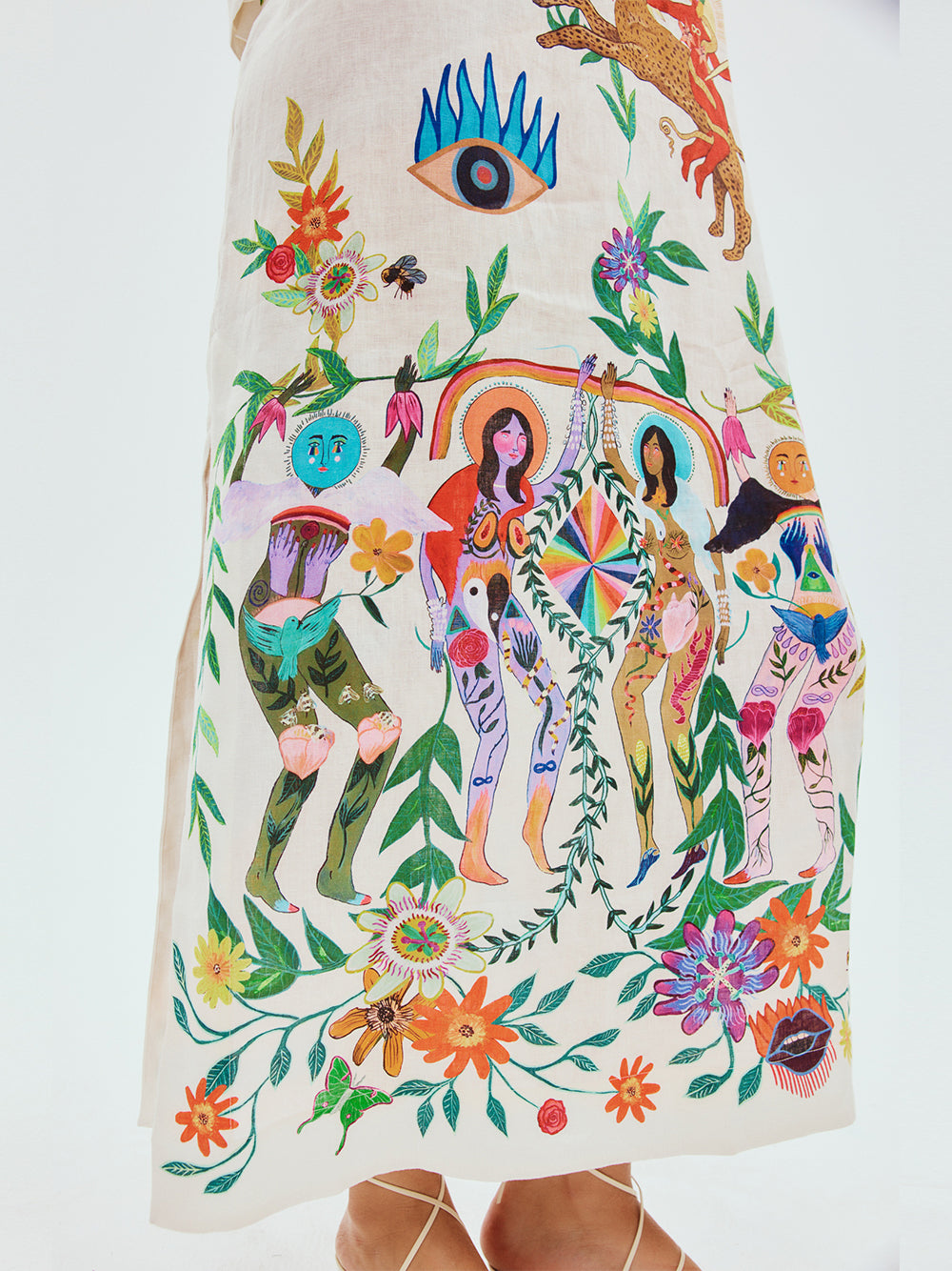 Meagan Midi Dress (Cream)