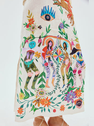 Meagan Midi Dress (Cream)