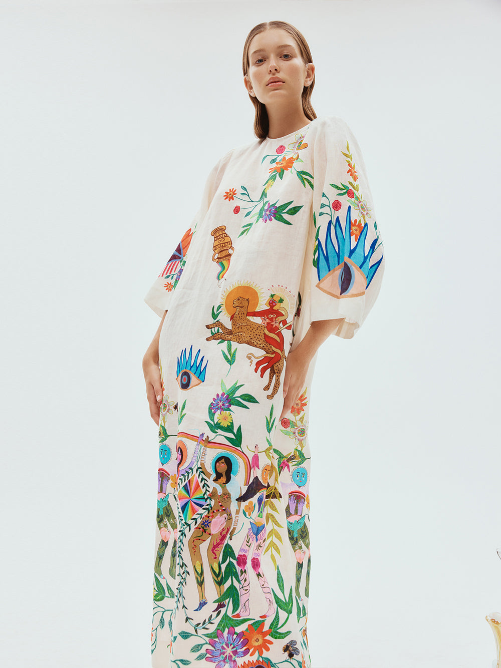 Meagan Midi Dress (Cream)