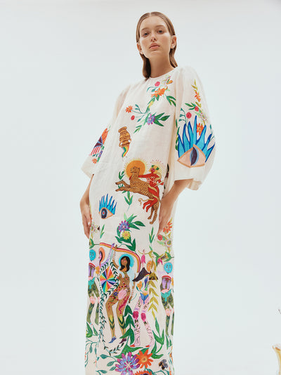 Meagan Midi Dress (Cream)