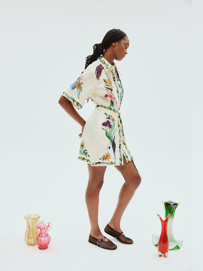 Meagan Mini Dress (Cream)