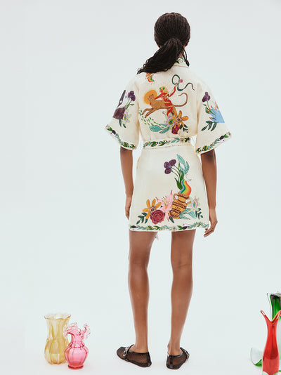 Meagan Mini Dress (Cream)