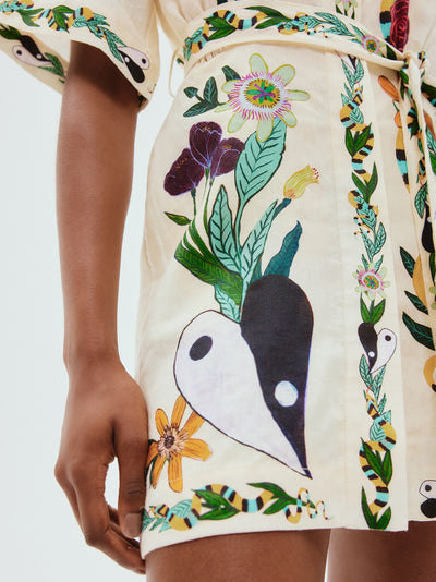 Meagan Mini Dress (Cream)