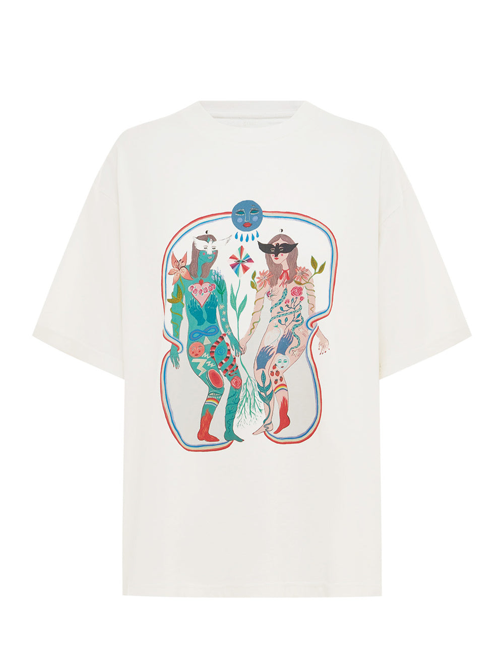 Meagan Rainbow Dance T-Shirt (Cream)