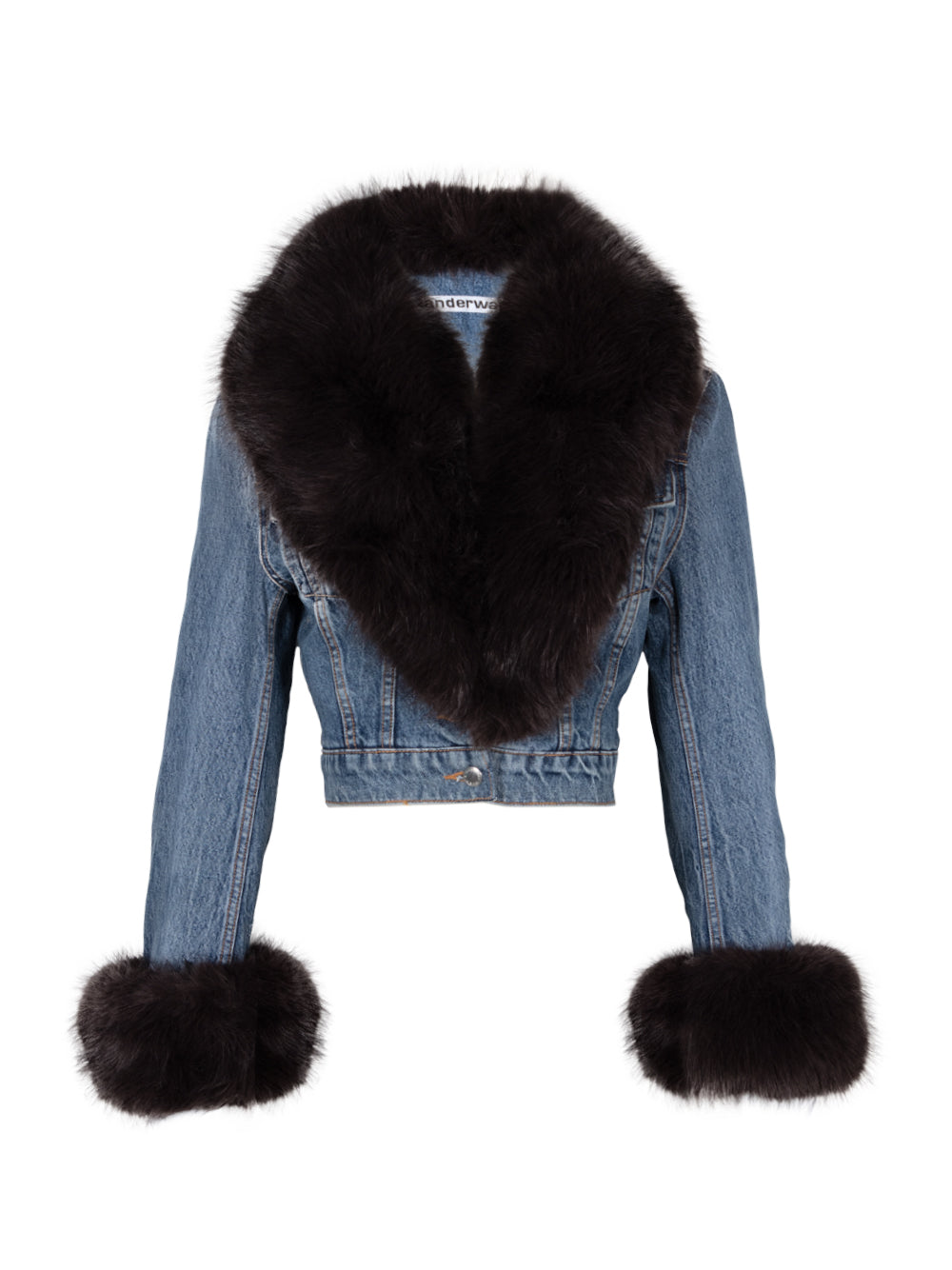 Indigo Denim Jacket With Faux Fur (Vintage Medi)