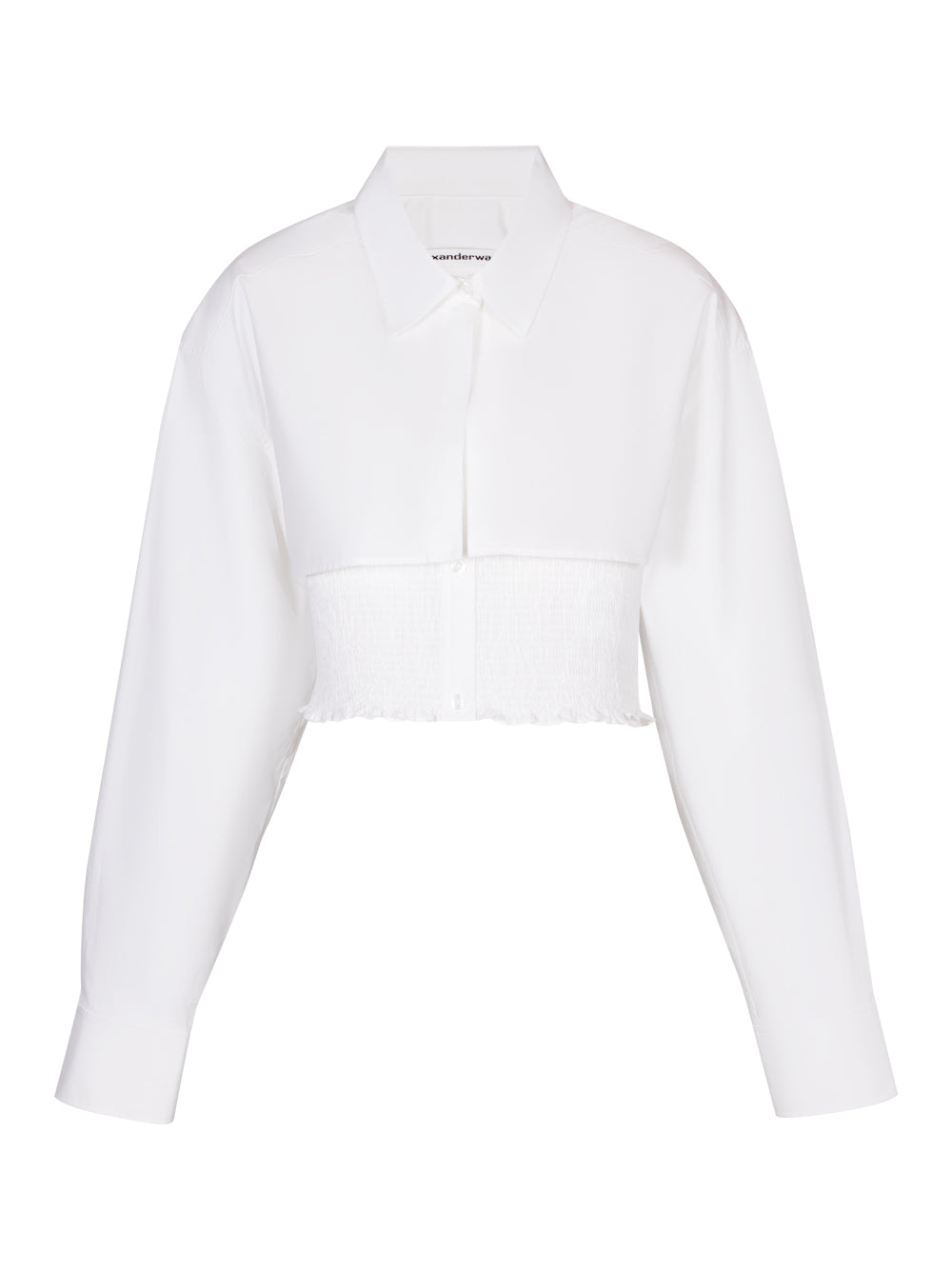 Layered Smocked Cami In Compact Cotton (White)