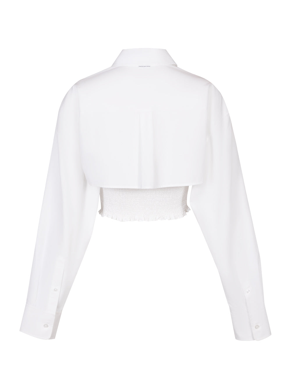 Layered Smocked Cami In Compact Cotton (White)