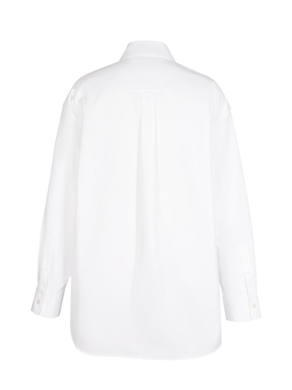 Bead Detail Cotton Button-Up Shirt (White)