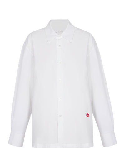    Alexander-Wang-Button-Up-Boyfriend-Shirt-In-Compact-Cotton-With-Apple-Logo-Patch-White-01