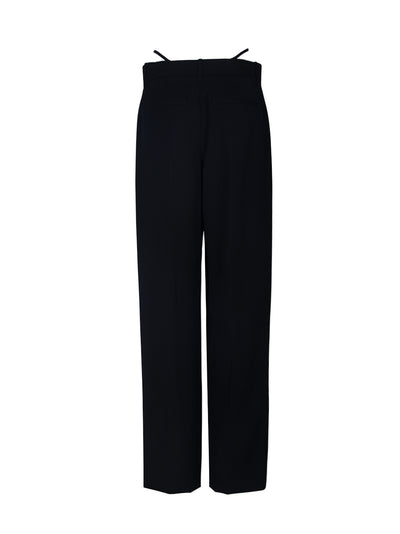 G-String Trouser In Wool Tailoring (Black)