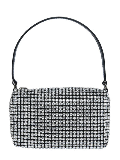Heiress Pouch in Crystal Mesh (White)
