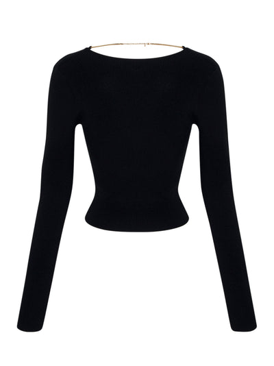 Alexander-Wang-Merino-Wool-V-Neck-Pullover-With-Logo-Nameplate-Black-02