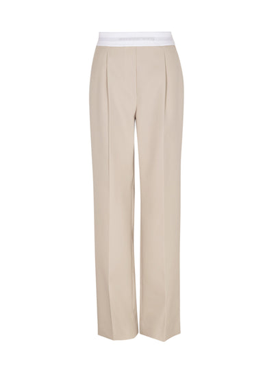Pleated Trouser In Wool Tailoring (Feather)
