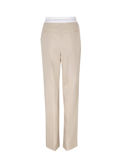 Pleated Trouser In Wool Tailoring (Feather)
