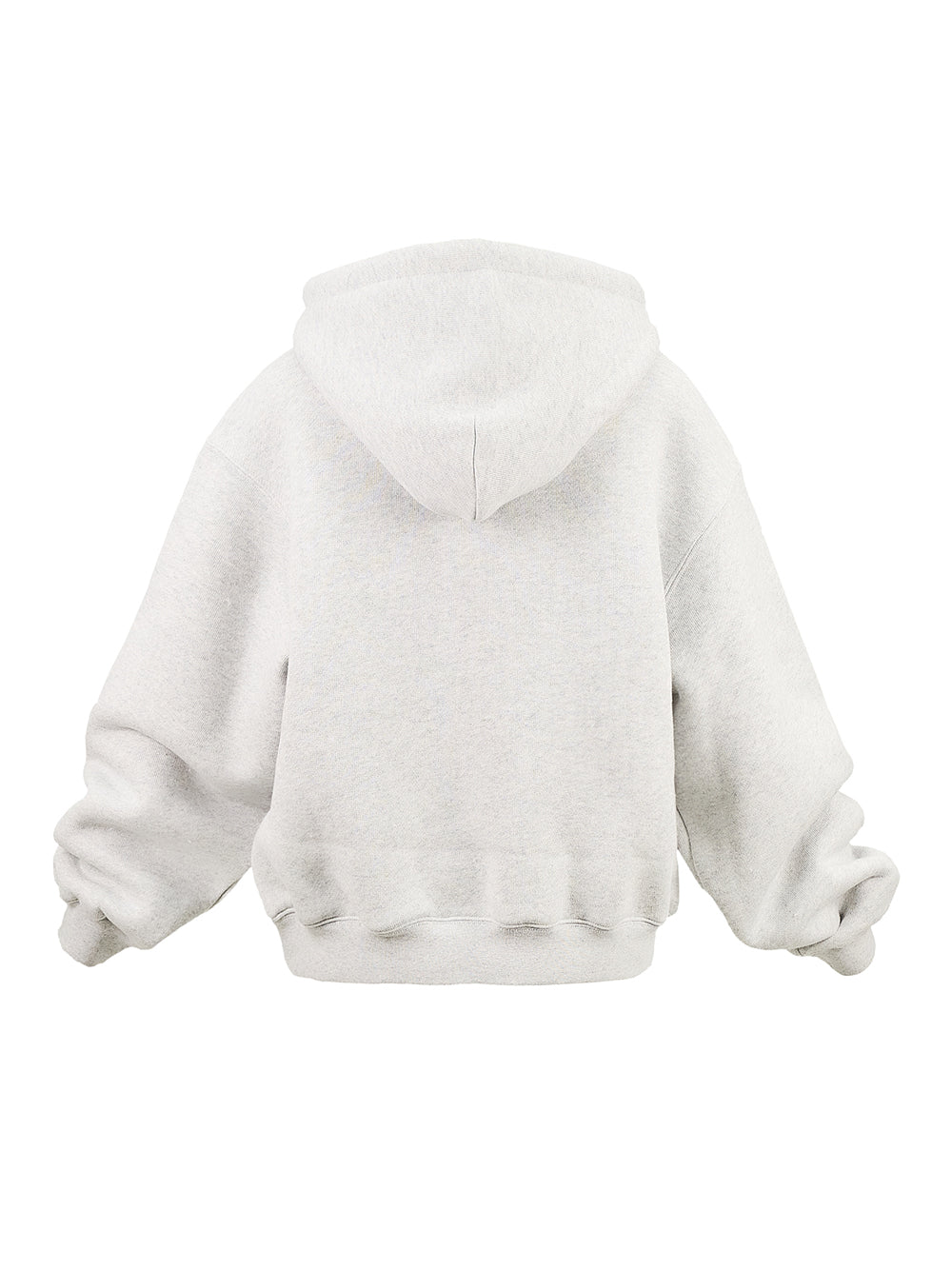 Puff Logo Hoodie In Structured Terry (Grey)