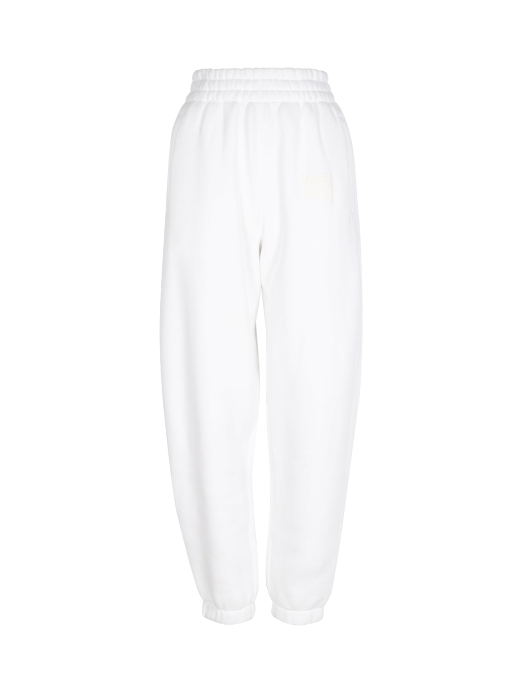 Puff Logo Sweatpant In Structured Terry (White)