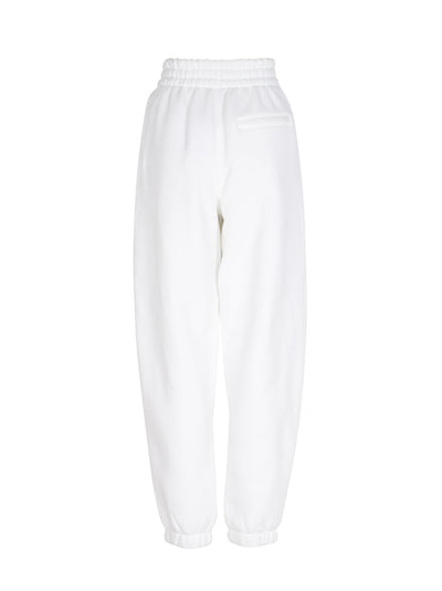 Puff Logo Sweatpant In Structured Terry (White)